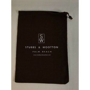 Stubbs Wootton Dust Bag Storage Pouch Brown White 9" x 13"